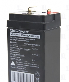 Аккумулятор GoPower (VRLA4-3) 4V 3А
