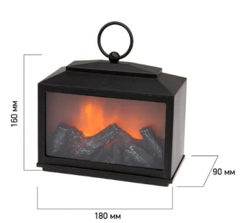 Декоративный камин Сканди с эффектом живого огня 18х9х16 см, батарейки 3хС (не в комплекте)