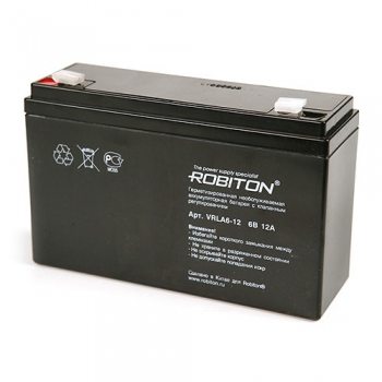 Аккумулятор Robiton (VRLA6-12) 6V 12А