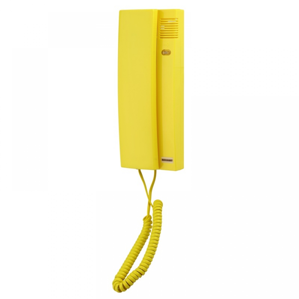 Трубка домофона с индикатором и регулировкой звука RX-322, желтая REXANT
