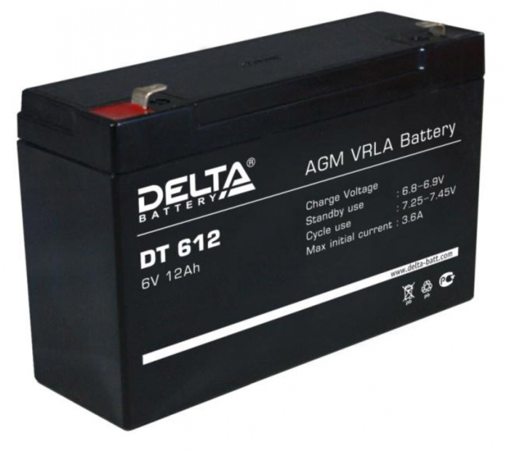 Аккумулятор Delta (DT 612)  6V 12A