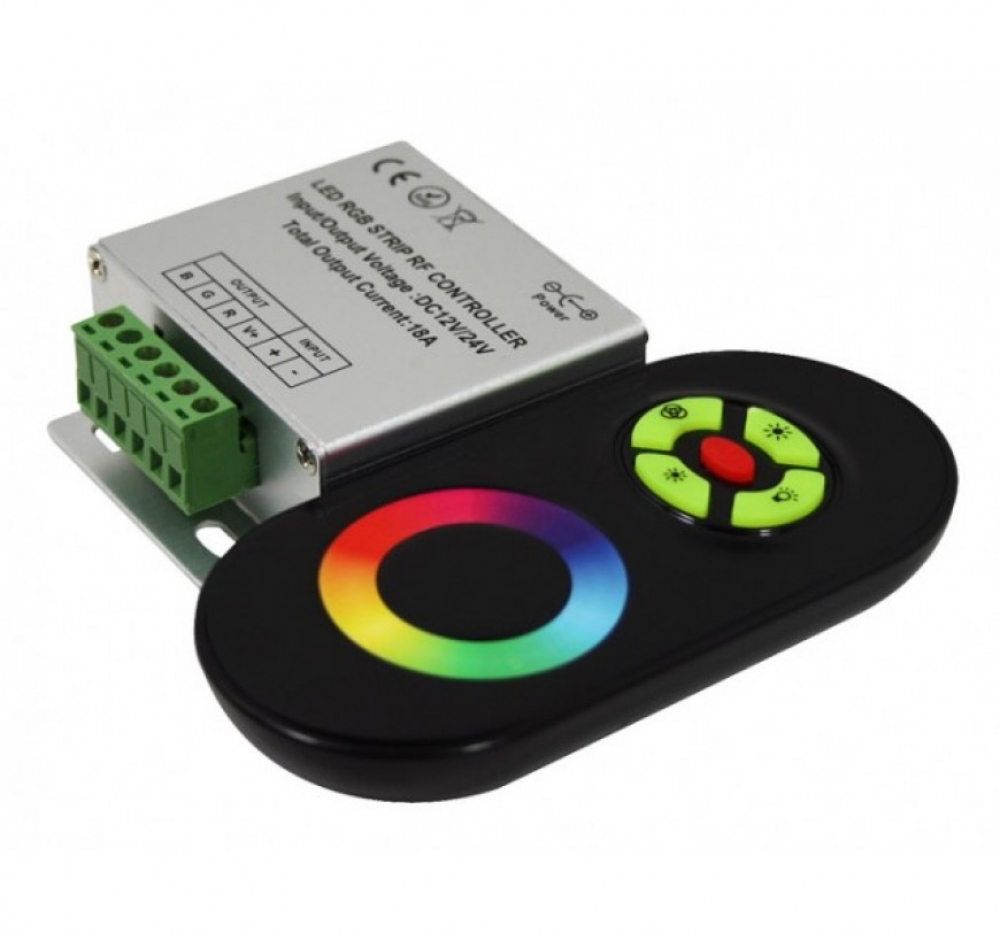 Контроллер RGB RF сенсорный 18А Черный