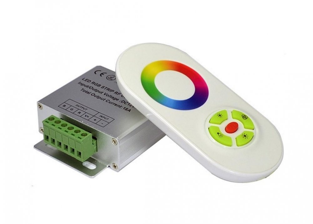 Контроллер RGB RF сенсорный 18А Белый